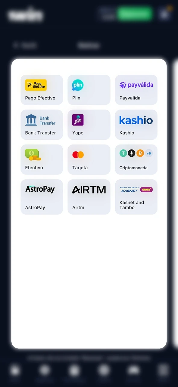 Abra la sección "Retiradas" de la página web de 1win.