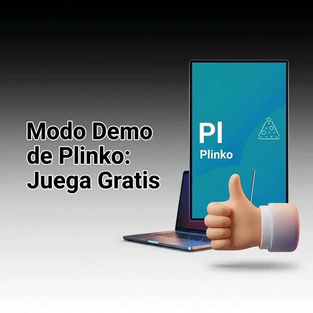 Pantalla del modo demo de Plinko en 1win con tablero de multiplicadores y opciones de niveles de riesgo gratis