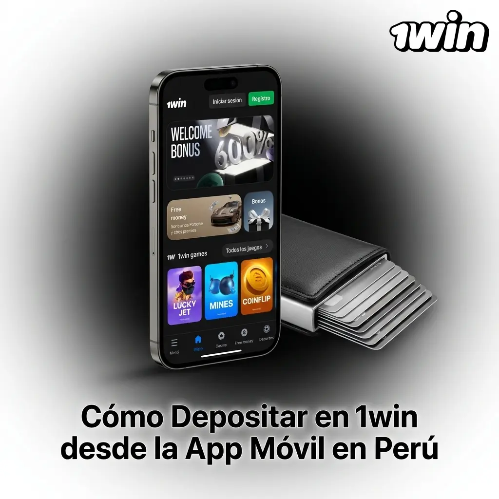 Depósito en 1win desde app móvil en Perú con Yape, Bim o cripto en pocos pasos