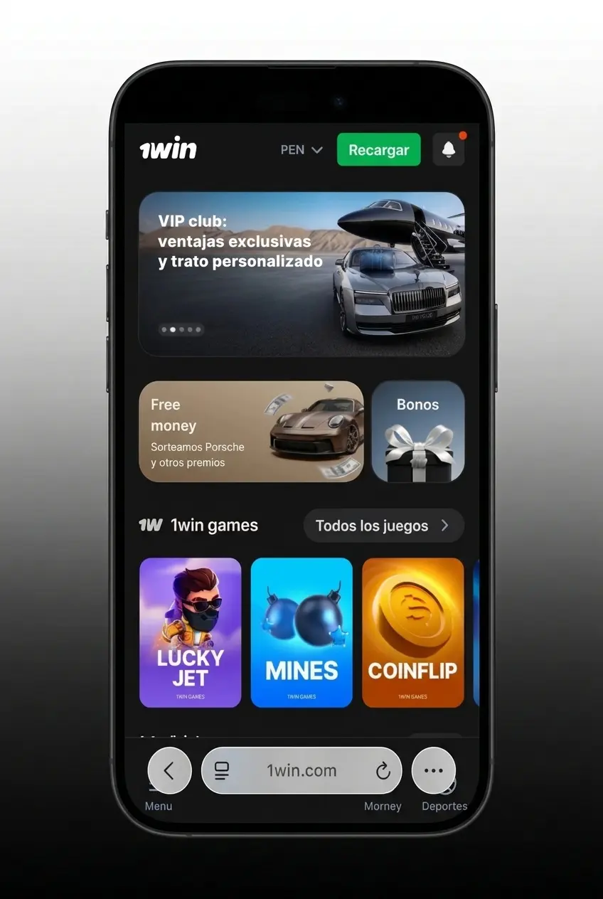 Guía visual de 4 pasos para instalar la app de 1win en iOS desde Safari y jugar Plinko
