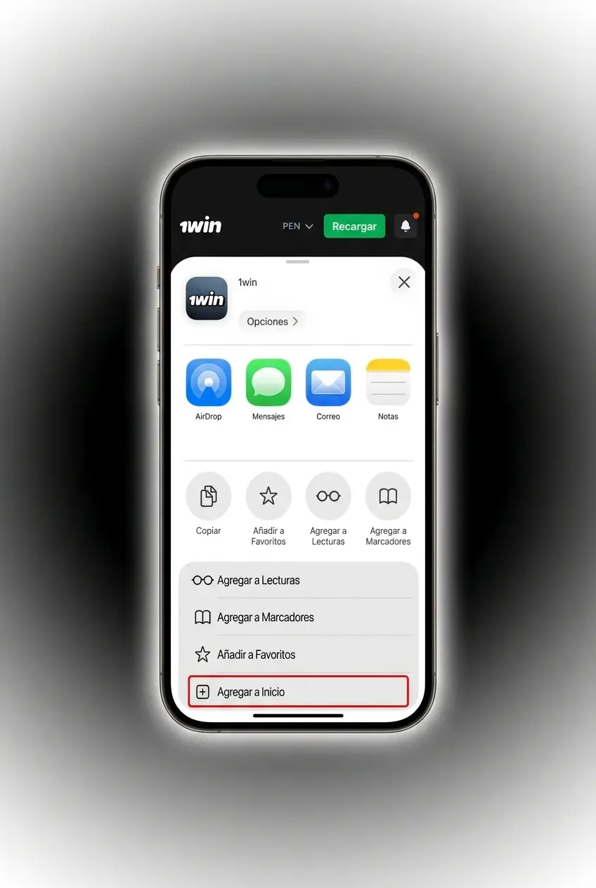 Pasos para descargar la app de 1win en iOS desde Safari e instalar Aviator en iPhone o iPad