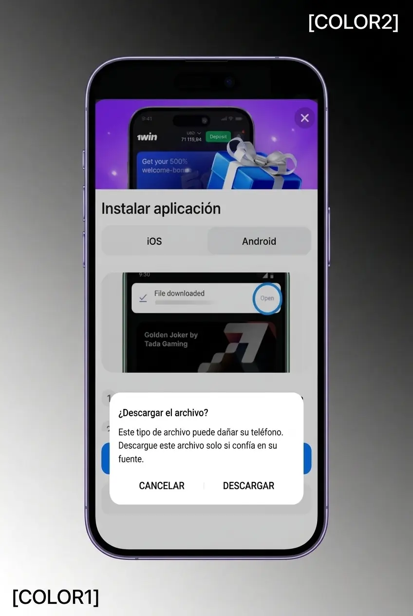Guía de 4 pasos para descargar e instalar el APK de 1win en Android y jugar Mines
