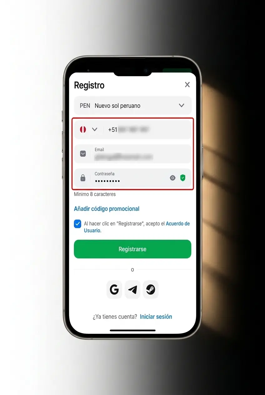 Guía de registro en 1win en 4 pasos para jugar Balloon en Perú