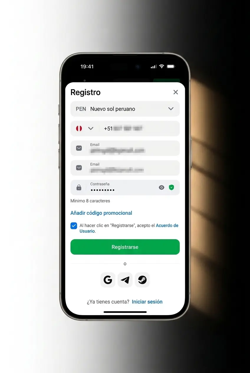Guía de registro en 1win en 4 pasos para jugar Balloon en Perú: datos, pago, verificación y acceso